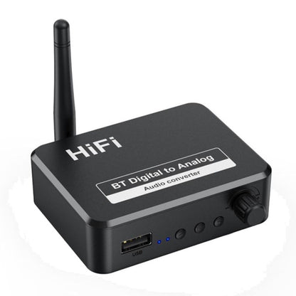 B35S Bluetooth 5.2 เครื่องรับเพลงตัวแปลงดิจิตอลเป็นอนาล็อกรองรับ U-disk Fiber Coaxial, B35S
