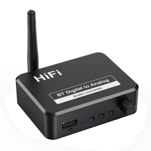 B35S Bluetooth 5.2 เครื่องรับเพลงตัวแปลงดิจิตอลเป็นอนาล็อกรองรับ U-disk Fiber Coaxial, B35S