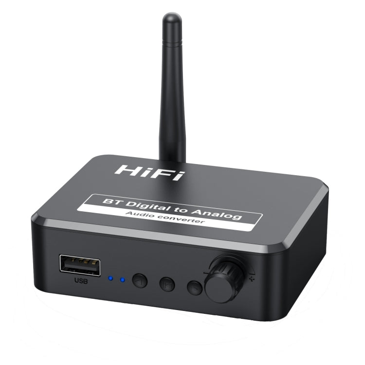 B35S Bluetooth 5.2 เครื่องรับเพลงตัวแปลงดิจิตอลเป็นอนาล็อกรองรับ U-disk Fiber Coaxial, B35S
