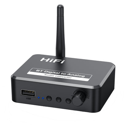 B35S Bluetooth 5.2 เครื่องรับเพลงตัวแปลงดิจิตอลเป็นอนาล็อกรองรับ U-disk Fiber Coaxial, B35S