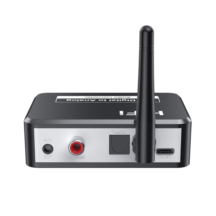B35S Bluetooth 5.2 เครื่องรับเพลงตัวแปลงดิจิตอลเป็นอนาล็อกรองรับ U-disk Fiber Coaxial, B35S