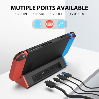 อะแดปเตอร์ Dock แบบพกพา 4K HDMI สำหรับ Nintendo Switch/Switch OLED (รุ่นปกติ), Normal Model