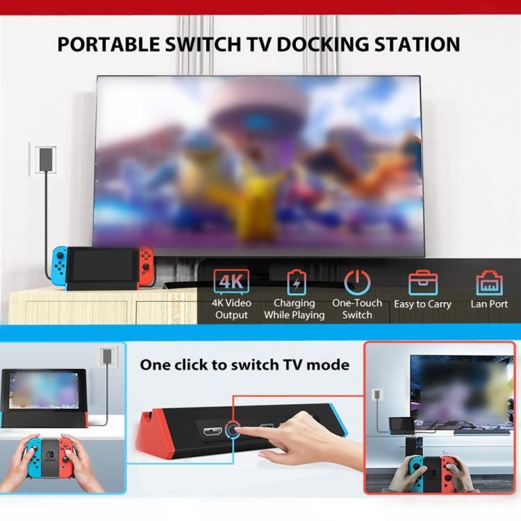 1000Mbs พอร์ต LAN 4K HDMI Adapter สำหรับ Nintendo Switch/สวิทช์ OLED (รุ่น LAN), LAN Model