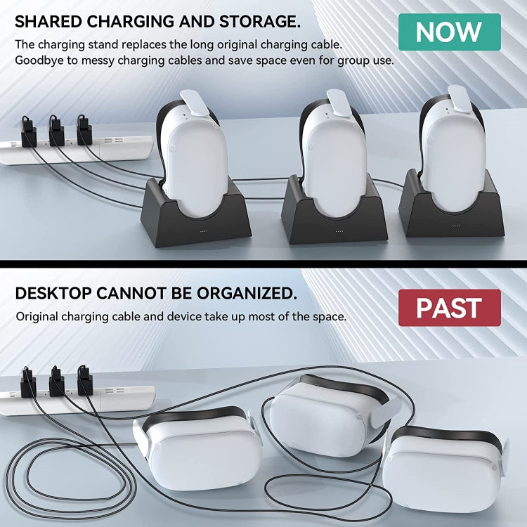 สำหรับ Oculus Quest 2 VR แท่นชาร์จ VR อุปกรณ์เสริมโฮสต์ Storage Bracket แท่นชาร์จ, VR Charging Stand