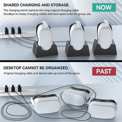 สำหรับ Oculus Quest 2 VR แท่นชาร์จ VR อุปกรณ์เสริมโฮสต์ Storage Bracket แท่นชาร์จ, VR Charging Stand