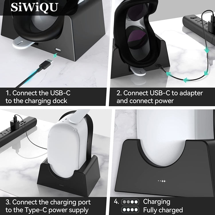 สำหรับ Oculus Quest 2 VR แท่นชาร์จ VR อุปกรณ์เสริมโฮสต์ Storage Bracket แท่นชาร์จ, VR Charging Stand