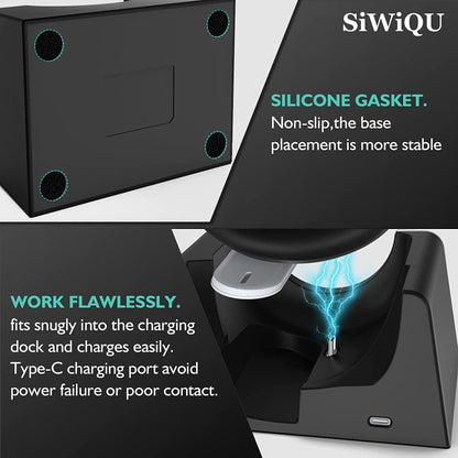 สำหรับ Oculus Quest 2 VR แท่นชาร์จ VR อุปกรณ์เสริมโฮสต์ Storage Bracket แท่นชาร์จ, VR Charging Stand