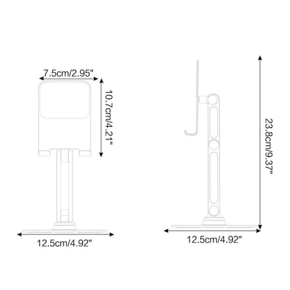 BONERUY L08 แท็บเล็ตโทรศัพท์ Riser Bracket แผ่นรองแขนยาวแบบพับได้ที่วางมือถือ Rack