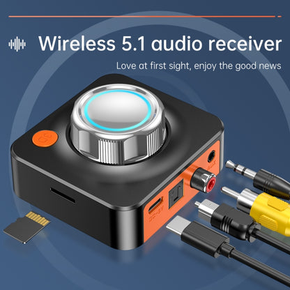 C39HD Bluetooth 5.1 เครื่องรับสัญญาณเสียง AUX เอาต์พุต Coaxial Fiber รองรับการเล่น TF, Bluetooth 5.1 Audio Receiver