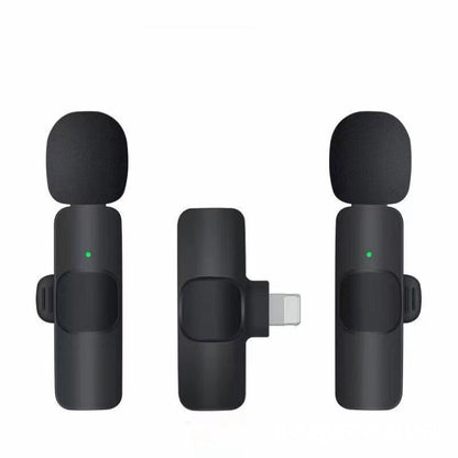 K9 Wireless Clip-on การตัดเสียงรบกวนอัตโนมัติแบบสดขนาดเล็ก ไมโครโฟน สำหรับอุปกรณ์ 8 พิน 2 ใน 1, K9IP-2