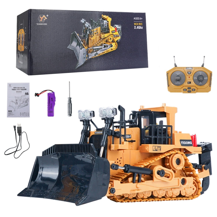 Mofun 1046 2.4G รีโมทคอนโทรลเก้าช่องวิศวกรรมยานพาหนะ 1:24 Multi-Function Crawler Heavy Bulldozer, 1046