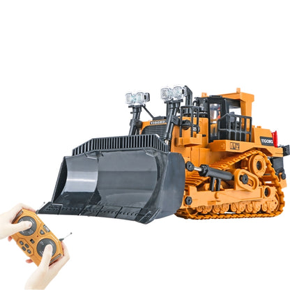 Mofun 1046 2.4G รีโมทคอนโทรลเก้าช่องวิศวกรรมยานพาหนะ 1:24 Multi-Function Crawler Heavy Bulldozer, 1046
