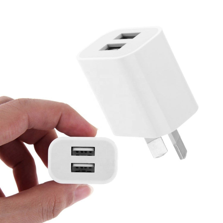 เครื่องชาร์จ USB สองพอร์ตขนาดเล็กพร้อมสายเคเบิลข้อมูล USB เป็น Micro USB, ปลั๊ก AU, AU Plug + Micro USB Cable