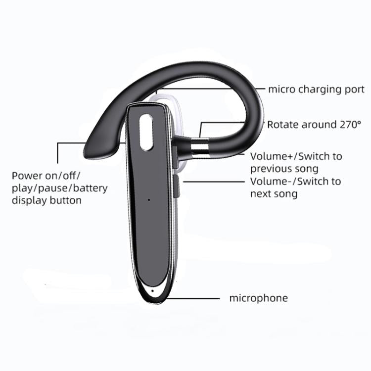 K50 หูฟังเกี่ยวหูสำหรับธุรกิจที่รองรับ Bluetooth 5.3 พร้อมไมโครโฟน