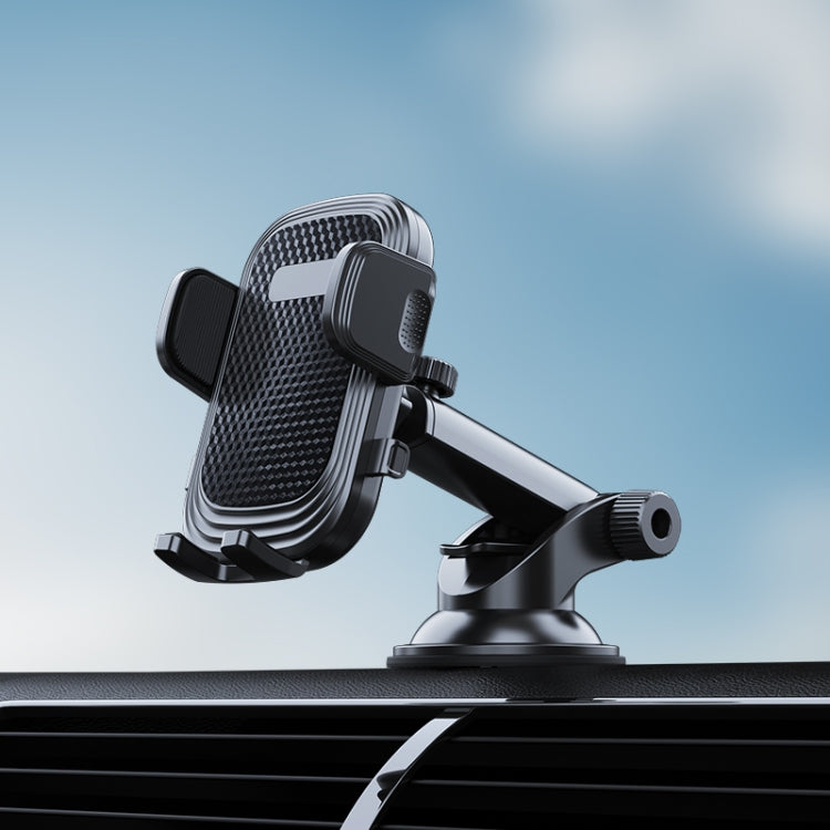 A190+X33 รถที่วางโทรศัพท์แดชบอร์ด Sucker Mount Telescopic ขาตั้งแขนยาว, A190+X33