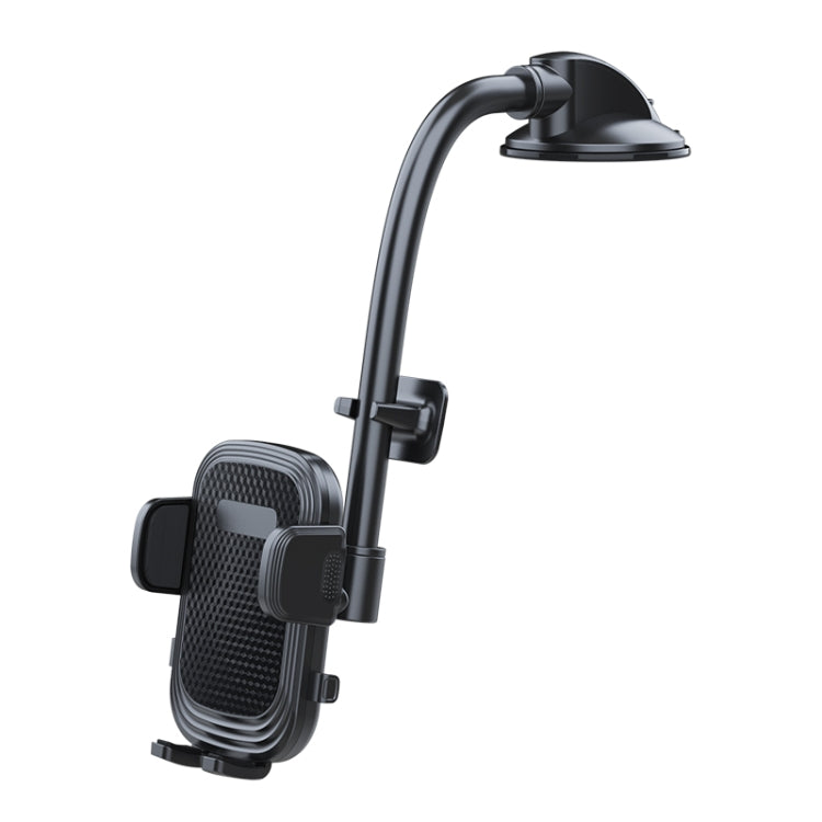 A190+X51 ที่วางโทรศัพท์ในรถยนต์แดชบอร์ดกระจกหน้ารถ Sucker Mount ขาตั้งแขนยาวแบบงอได้, A190+X51