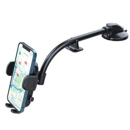A190+X51 ที่วางโทรศัพท์ในรถยนต์แดชบอร์ดกระจกหน้ารถ Sucker Mount ขาตั้งแขนยาวแบบงอได้, A190+X51