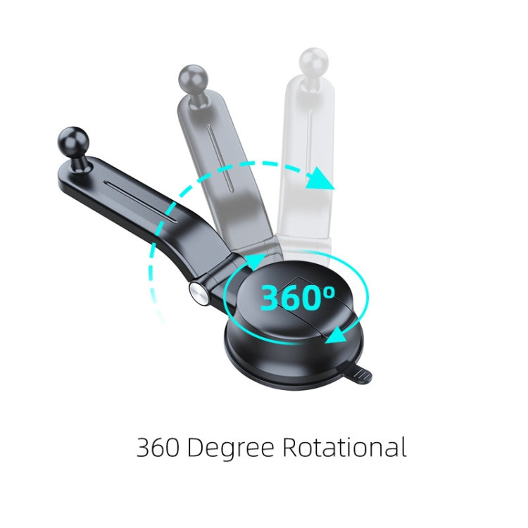 A190+X157 รถที่วางโทรศัพท์แดชบอร์ด Sucker Mount Stand Retractable CLAMP ARM, A190+X157