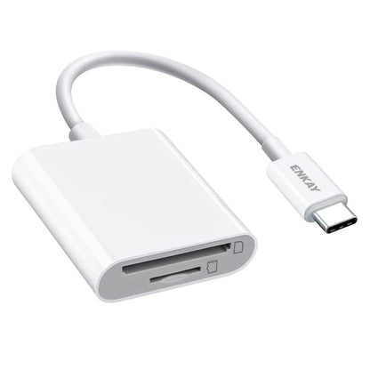 ENKAY ENK-AT117 อะแดปเตอร์เครื่องอ่านการ์ด USB-C / Type-C เป็น SD / TF