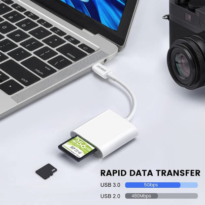 ENKAY ENK-AT117 อะแดปเตอร์เครื่องอ่านการ์ด USB-C / Type-C เป็น SD / TF