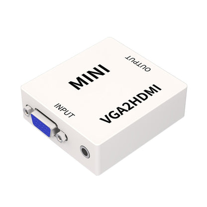 JSM Mini ขนาด HD 1080P VGA to HDMI Scaler Box Audio Video อะแดปเตอร์แปลงดิจิตอล, VGA to HDMI