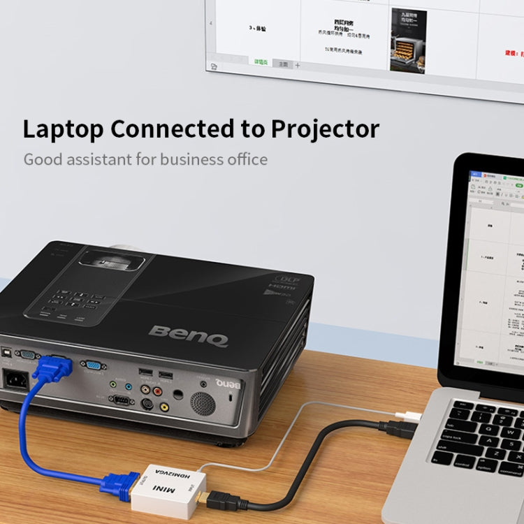 JSM Mini ขนาด HD 1080P HDMI to VGA Audio Video อะแดปเตอร์แปลงดิจิตอล, HDMI to VGA