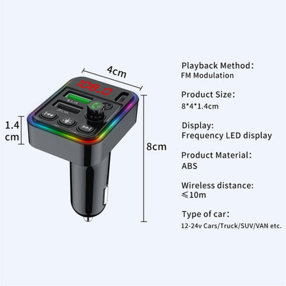 F19 Fast CHARGING Dual USB Bluetooth Transmisor รถ Mp3 Player, F19