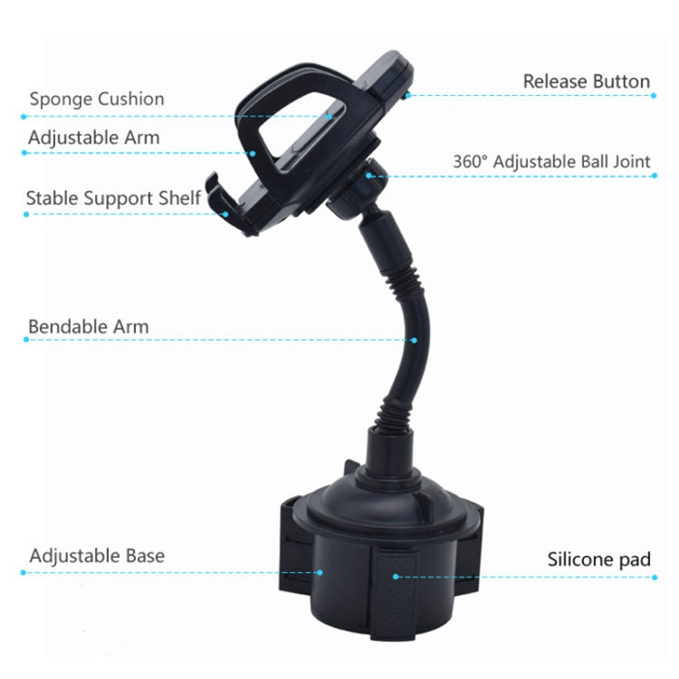 C009 ที่วางแก้วน้ำในรถยนต์แบบปรับได้ 360 องศา Universal Car Mount, C009