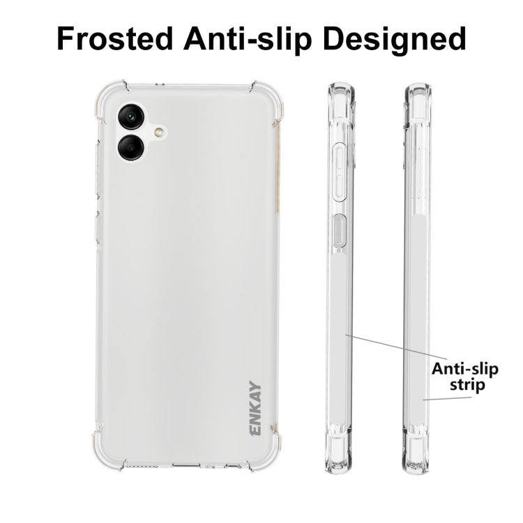 สำหรับ Samsung Galaxy A04 4G ENKAY เคสโทรศัพท์ TPU แบบใสกันกระแทก, For Samsung Galaxy A04 4G