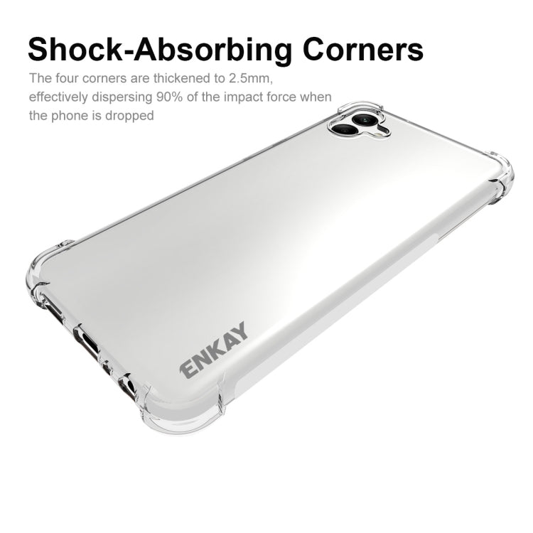 สำหรับ Samsung Galaxy A04 4G ENKAY เคสโทรศัพท์ TPU แบบใสกันกระแทก, For Samsung Galaxy A04 4G