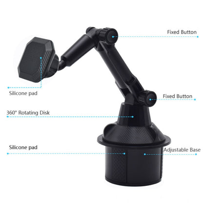 X033 ที่วางโทรศัพท์ในรถยนต์ 360 องศาที่วางแก้วคอห่านแบบปรับได้, X033