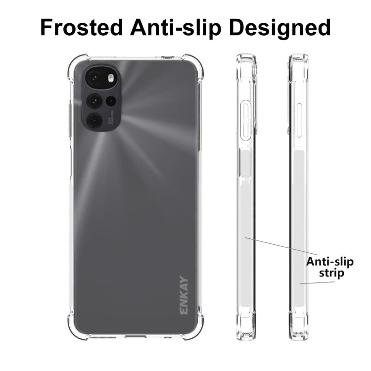 สำหรับ Motorola Moto G22 4G ENKAY เคสโทรศัพท์ TPU แบบใสกันกระแทก, For Motorola Moto G22 4G