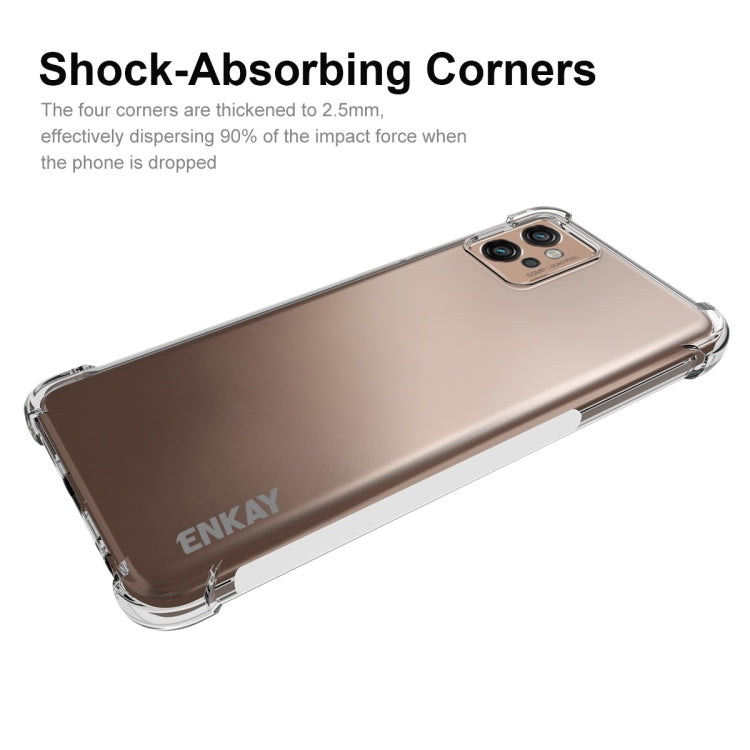 สำหรับ Motorola Moto G32 ENKAY เคสโทรศัพท์กันกระแทก TPU แบบใส, For Motorola Moto G32