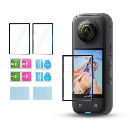 สำหรับ Insta360 X3 STARTRC ฟิล์มป้องกันโค้ง HD โปร่งใส 2 ชิ้น, For Insta360 X3