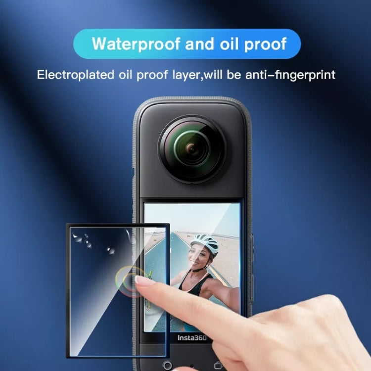 สำหรับ Insta360 X3 STARTRC ฟิล์มป้องกันโค้ง HD โปร่งใส 2 ชิ้น, For Insta360 X3