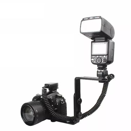 NST-6494 อลูมิเนียมอัลลอยด์ 1/4 นิ้วอะแดปเตอร์รองเท้าร้อนกล้องคู่ L รูปร่างกล้องแฟลชวงเล็บ