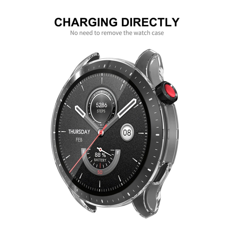 สำหรับ Amazfit GTR 4 ENKAY Hat-Prince เคส TPU โปร่งใสพร้อมฟิล์มกันรอย