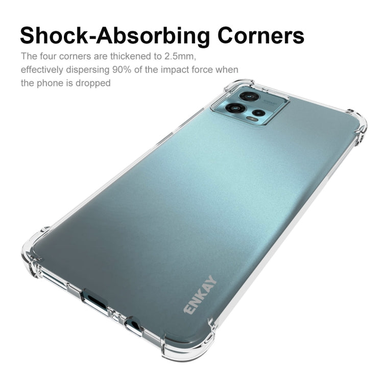 สำหรับ Motorola Moto G72 4G ENKAY เคสโทรศัพท์กันกระแทก TPU แบบใส