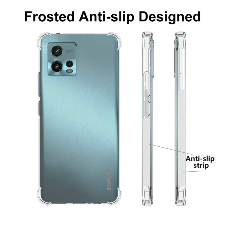 สำหรับ Motorola Moto G72 4G ENKAY เคสโทรศัพท์กันกระแทก TPU แบบใส