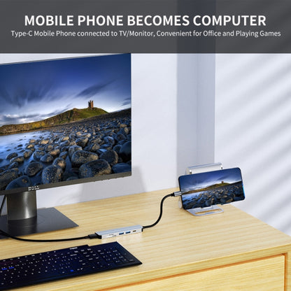 JUNSUNMAY 6 in 1 Type-C ถึง 4K HDMI Docking Station Adapter USB-C PD Quick Charge Hub SD/TF Card Reader, JSM-HUB005