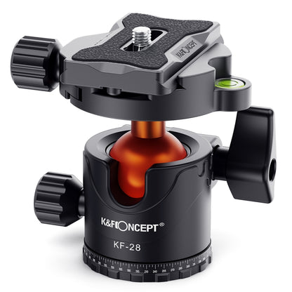 K&F CONCEPT KF31.023V3 360 องศาหมุนโลหะพาโนรามาขาตั้งกล้องหัวบอล 1/4 นิ้ว Quick Release Plate, KF31.023V3