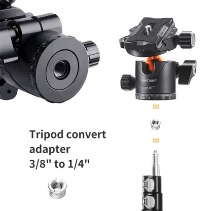 K&F CONCEPT KF31.023V3 360 องศาหมุนโลหะพาโนรามาขาตั้งกล้องหัวบอล 1/4 นิ้ว Quick Release Plate, KF31.023V3