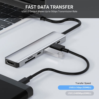 ENKAY Hat-Prince 7 in 1 Type-C ถึง 4K HDMI Docking Station Adapter PD Quick Charge Hub, Type-C to 4K HDMI
