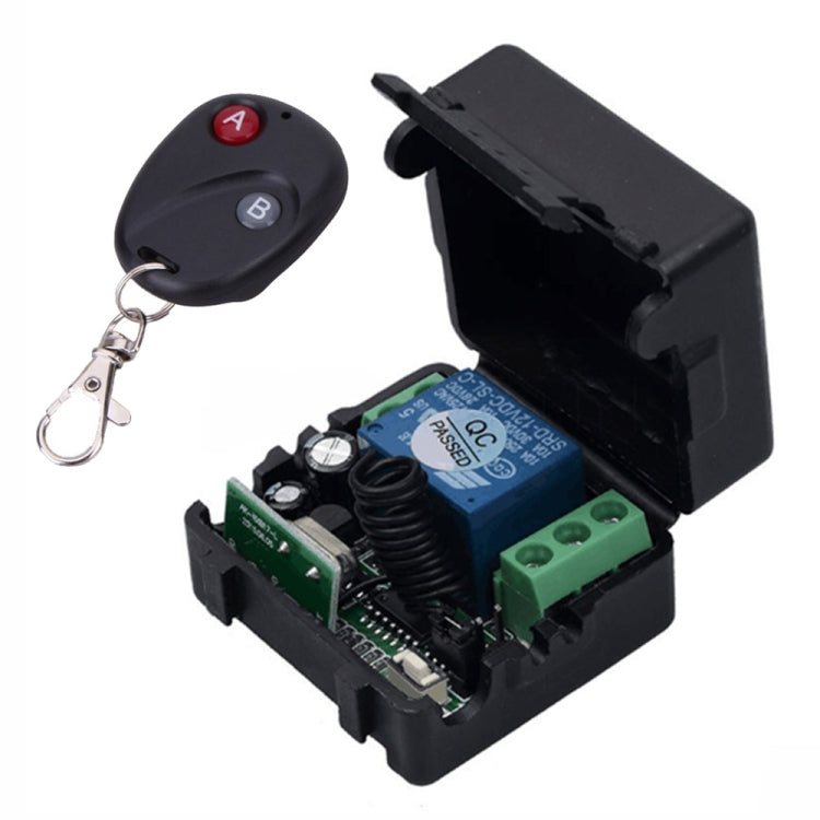 12V 10A RF รีโมทคอนโทรลไร้สายสวิตช์ 1CH รีเลย์ตัวรับสัญญาณ