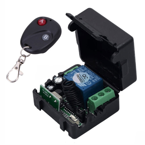 12V 10A RF รีโมทคอนโทรลไร้สายสวิตช์ 1CH รีเลย์ตัวรับสัญญาณ