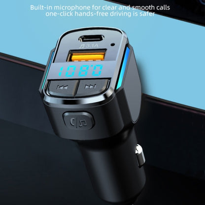 C34 รถบลูทูธ 5.0 Charger เครื่องส่งสัญญาณ FM ไฟแช็ก MP3 เครื่องเล่นเพลง, C34
