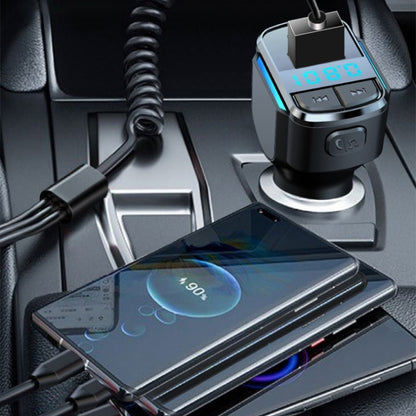 C34 รถบลูทูธ 5.0 Charger เครื่องส่งสัญญาณ FM ไฟแช็ก MP3 เครื่องเล่นเพลง, C34