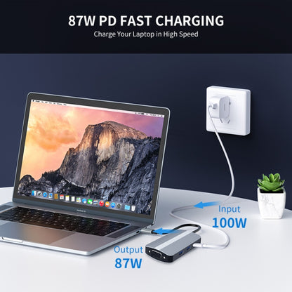 JUNSUNMAY 7 in 1 Type-C ถึง 4K HDMI + VGA + 3.5 มม. Audio Docking Station Adapter PD Quick Charge Hub, JSM-HUB016
