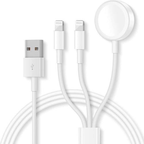สำหรับ Apple Watch Series และ iPhone 3 in 1 สายชาร์จแม่เหล็ก USB 4 ฟุต/1.2 ม, DS-XB016