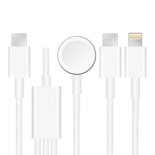 สำหรับ Apple Watch Series และโทรศัพท์ที่มีปลั๊ก Type-C แบบคู่ 3 ใน 1 สายชาร์จแม่เหล็ก USB 4 ฟุต/1.2 ม., DS-XB020